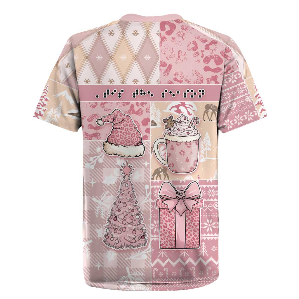 Braille Christmas Rugby Jersey Tis The Season Patchwork Style - Wonder Print Shop