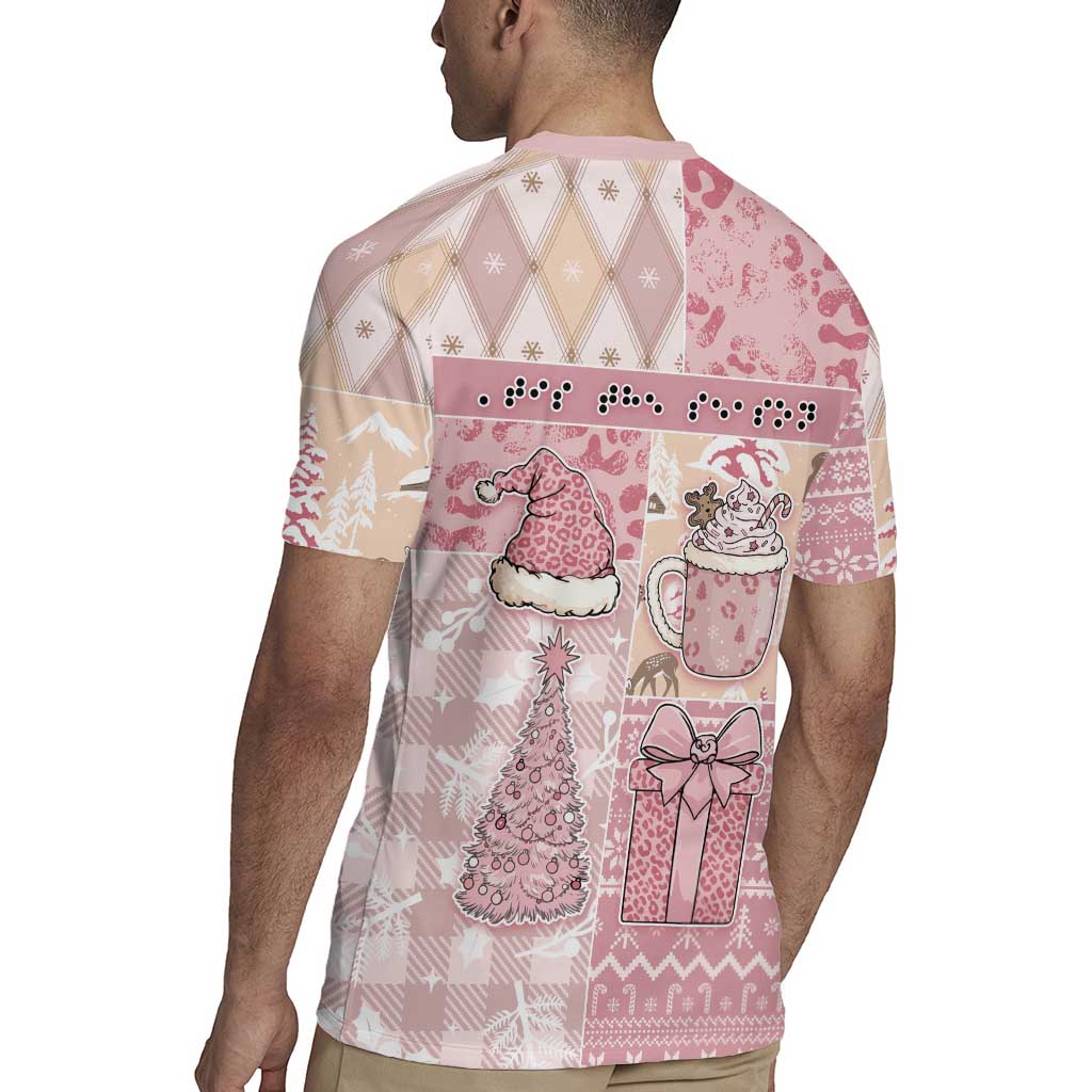 Braille Christmas Rugby Jersey Tis The Season Patchwork Style - Wonder Print Shop