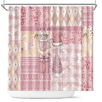 Braille Christmas Shower Curtain Tis The Season Patchwork Style - Wonder Print Shop