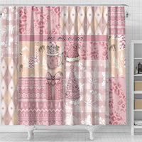 Braille Christmas Shower Curtain Tis The Season Patchwork Style - Wonder Print Shop