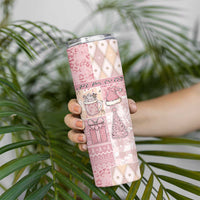Braille Christmas Skinny Tumbler Tis The Season Patchwork Style - Wonder Print Shop