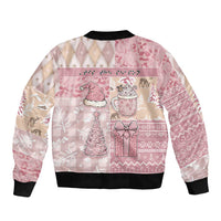 Braille Christmas Sleeve Zip Bomber Jacket Tis The Season Patchwork Style - Wonder Print Shop