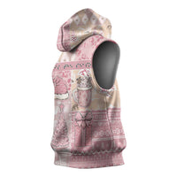 Braille Christmas Sleeveless Hoodie Tis The Season Patchwork Style - Wonder Print Shop