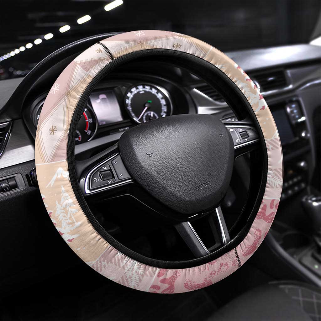 Braille Christmas Steering Wheel Cover Tis The Season Patchwork Style - Wonder Print Shop