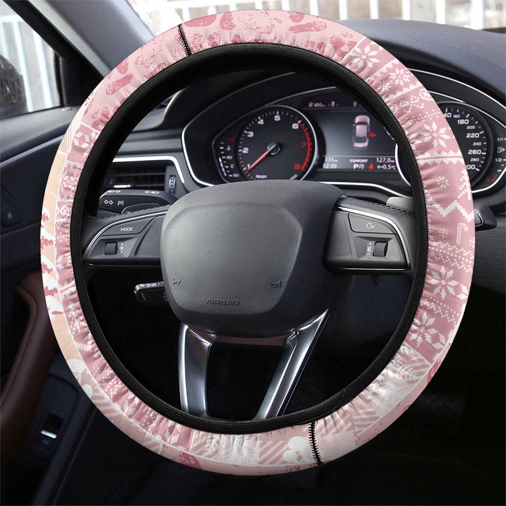 Braille Christmas Steering Wheel Cover Tis The Season Patchwork Style - Wonder Print Shop