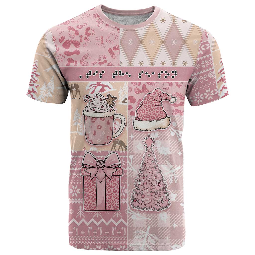 Braille Christmas T Shirt Tis The Season Patchwork Style - Wonder Print Shop
