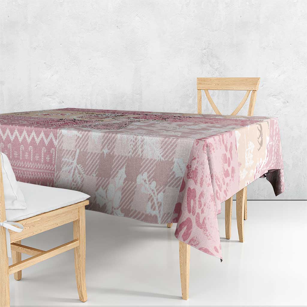 Braille Christmas Tablecloth Tis The Season Patchwork Style - Wonder Print Shop