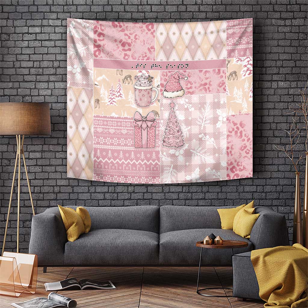 Braille Christmas Tapestry Tis The Season Patchwork Style - Wonder Print Shop