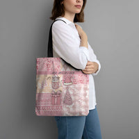 Braille Christmas Tote Bag Tis The Season Patchwork Style - Wonder Print Shop