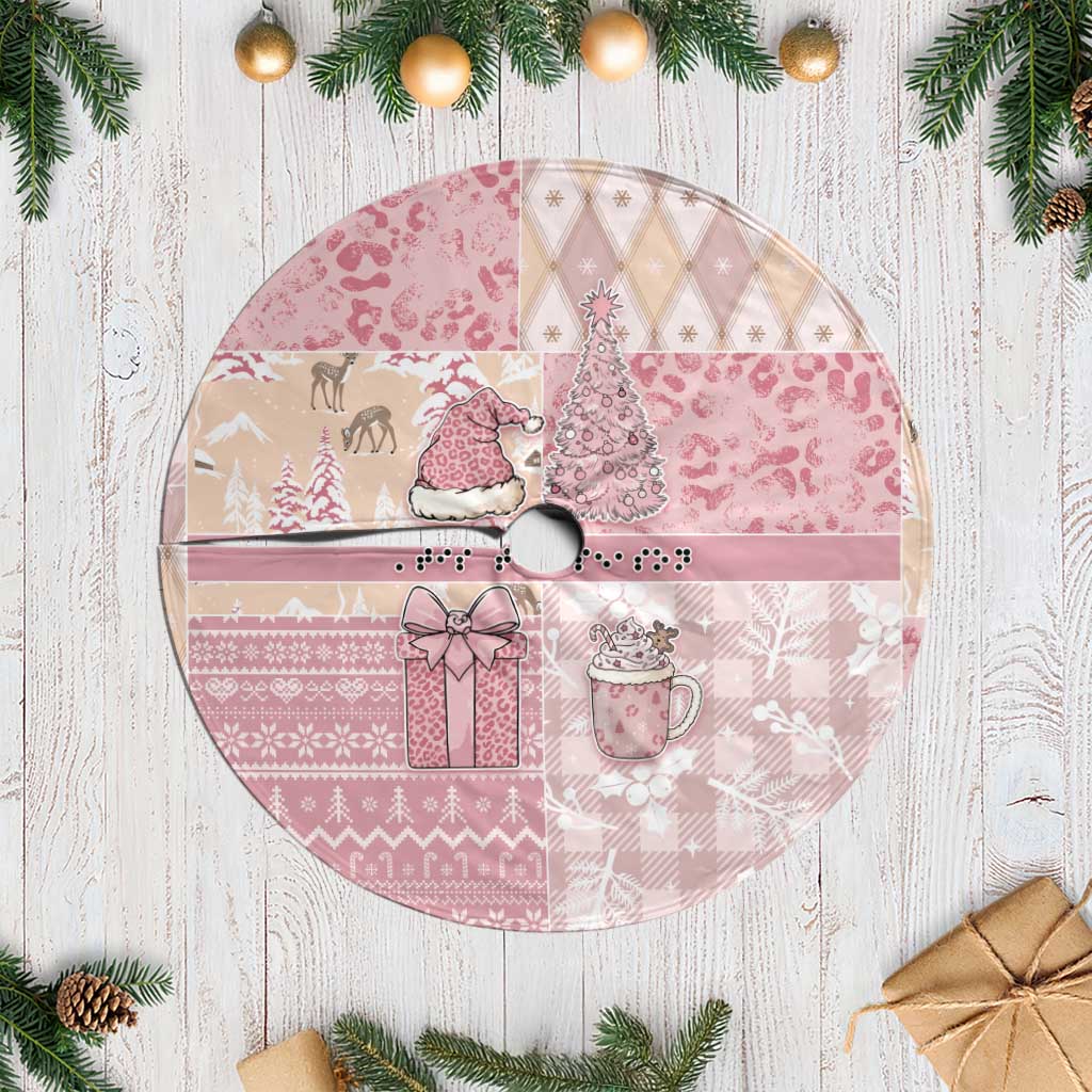 Braille Christmas Tree Skirt Tis The Season Patchwork Style - Wonder Print Shop
