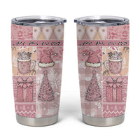 Braille Christmas Tumbler Cup Tis The Season Patchwork Style - Wonder Print Shop