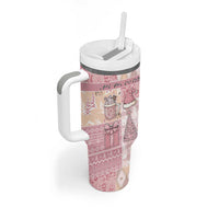 Braille Christmas Tumbler With Handle Tis The Season Patchwork Style - Wonder Print Shop