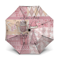 Braille Christmas Umbrella Tis The Season Patchwork Style - Wonder Print Shop