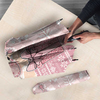 Braille Christmas Umbrella Tis The Season Patchwork Style - Wonder Print Shop