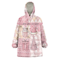 Braille Christmas Wearable Blanket Hoodie Tis The Season Patchwork Style - Wonder Print Shop