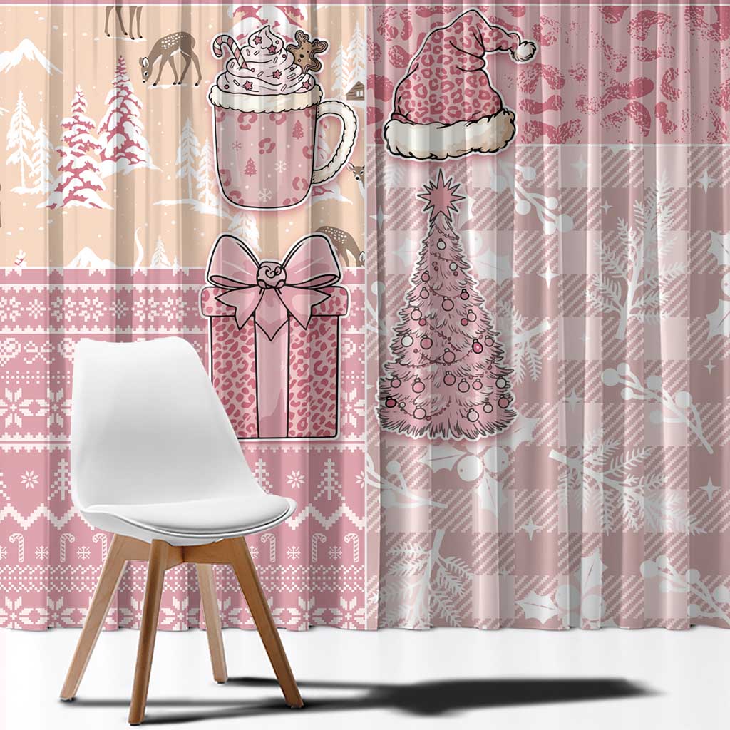 Braille Christmas Window Curtain Tis The Season Patchwork Style - Wonder Print Shop
