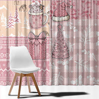 Braille Christmas Window Curtain Tis The Season Patchwork Style - Wonder Print Shop