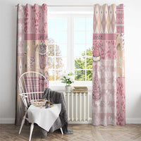 Braille Christmas Window Curtain Tis The Season Patchwork Style - Wonder Print Shop