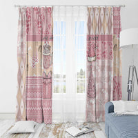 Braille Christmas Window Curtain Tis The Season Patchwork Style - Wonder Print Shop