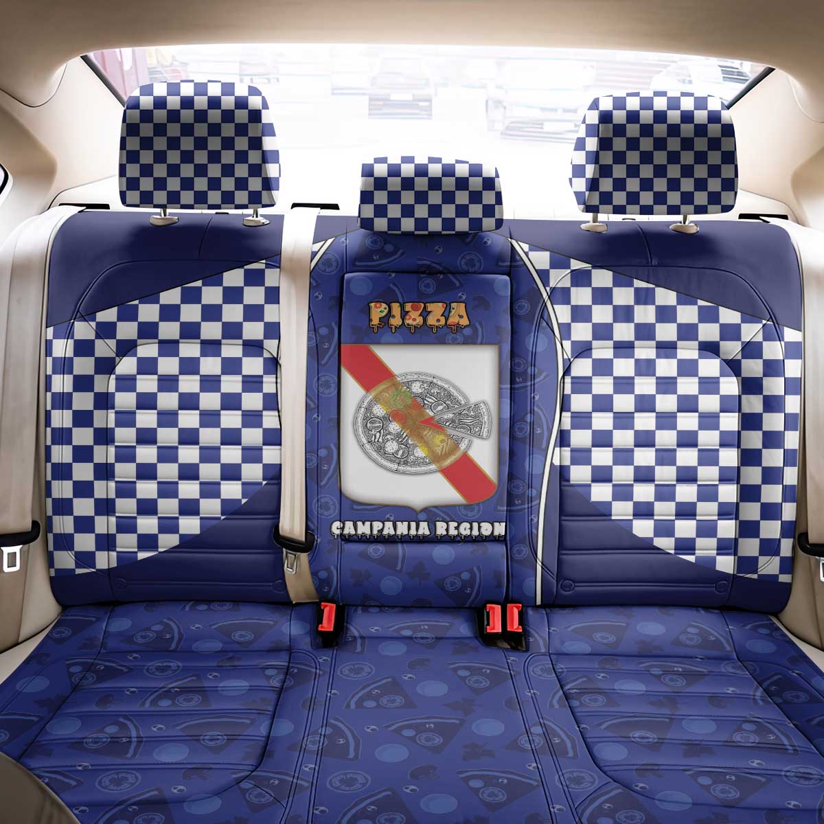 Italy Campania Back Car Seat Cover Pizza Foodie Pride - Wonder Print Shop