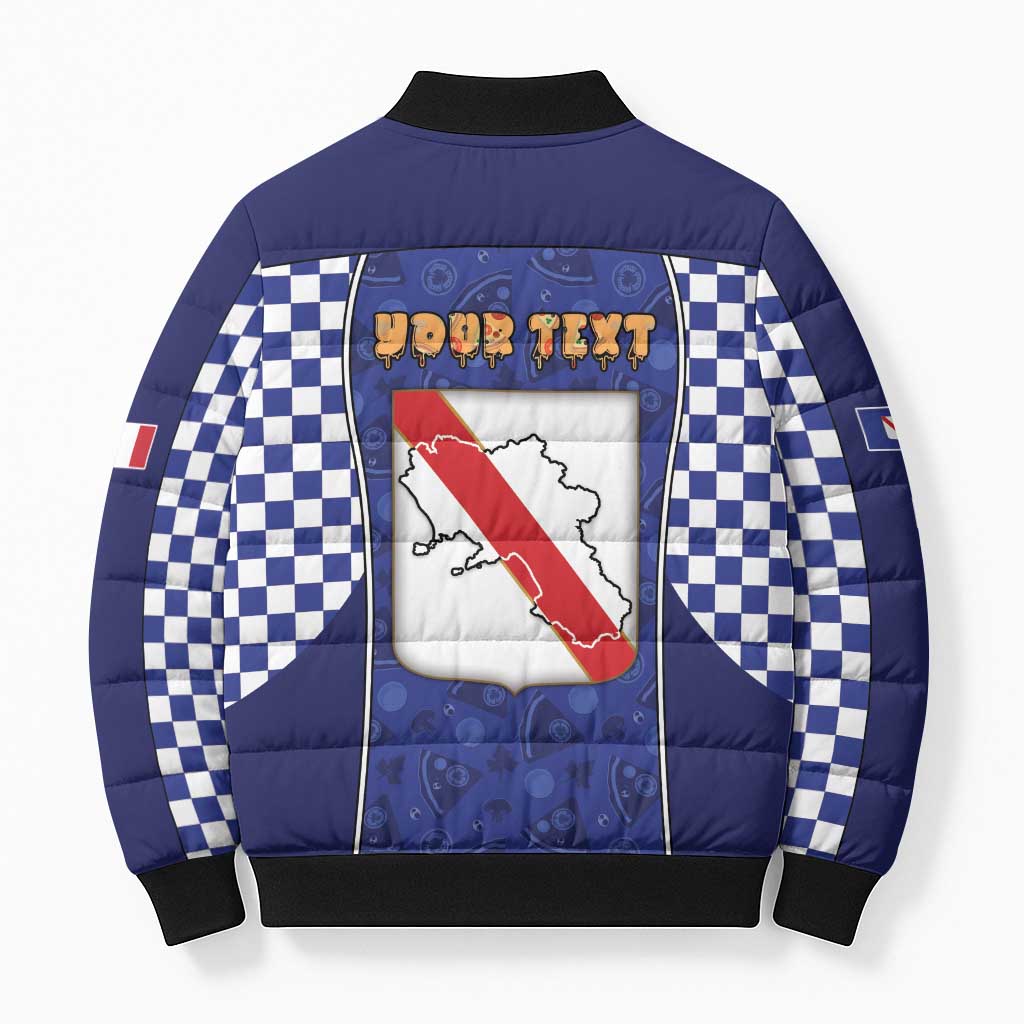 Personalized Italy Campania Bomber Puffer Jacket Pizza Foodie Pride - Wonder Print Shop