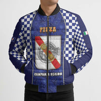 Personalized Italy Campania Bomber Puffer Jacket Pizza Foodie Pride - Wonder Print Shop