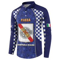 Personalized Italy Campania Button Sweatshirt Pizza Foodie Pride - Wonder Print Shop