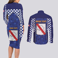Personalized Italy Campania Couples Matching Long Sleeve Bodycon Dress and Long Sleeve Button Shirt Pizza Foodie Pride - Wonder Print Shop
