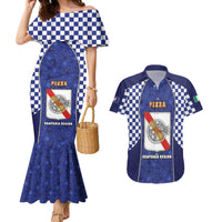 Personalized Italy Campania Couples Matching Mermaid Dress and Hawaiian Shirt Pizza Foodie Pride - Wonder Print Shop