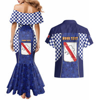 Personalized Italy Campania Couples Matching Mermaid Dress and Hawaiian Shirt Pizza Foodie Pride - Wonder Print Shop