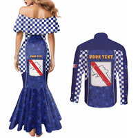Personalized Italy Campania Couples Matching Mermaid Dress and Long Sleeve Button Shirt Pizza Foodie Pride - Wonder Print Shop