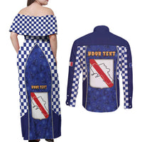 Personalized Italy Campania Couples Matching Off Shoulder Maxi Dress and Long Sleeve Button Shirt Pizza Foodie Pride - Wonder Print Shop