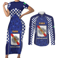 Personalized Italy Campania Couples Matching Short Sleeve Bodycon Dress and Long Sleeve Button Shirt Pizza Foodie Pride - Wonder Print Shop