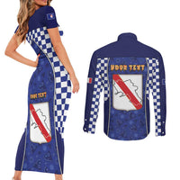 Personalized Italy Campania Couples Matching Short Sleeve Bodycon Dress and Long Sleeve Button Shirt Pizza Foodie Pride - Wonder Print Shop