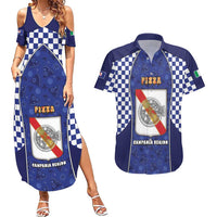 Personalized Italy Campania Couples Matching Summer Maxi Dress and Hawaiian Shirt Pizza Foodie Pride - Wonder Print Shop