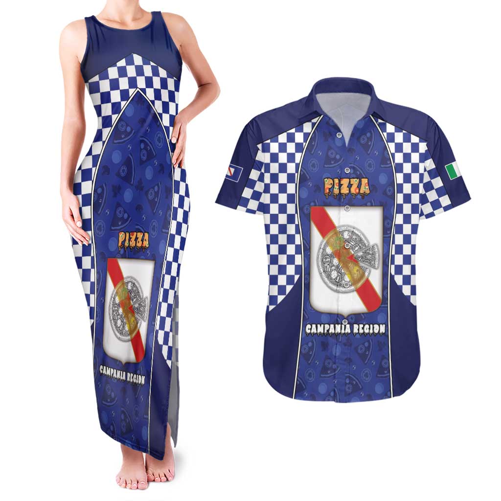 Personalized Italy Campania Couples Matching Tank Maxi Dress and Hawaiian Shirt Pizza Foodie Pride - Wonder Print Shop