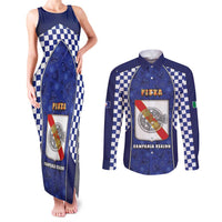 Personalized Italy Campania Couples Matching Tank Maxi Dress and Long Sleeve Button Shirt Pizza Foodie Pride - Wonder Print Shop