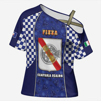 Personalized Italy Campania Cross Shoulder Shirt Pizza Foodie Pride - Wonder Print Shop