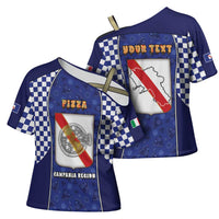 Personalized Italy Campania Cross Shoulder Shirt Pizza Foodie Pride - Wonder Print Shop