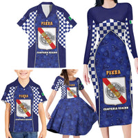 Personalized Italy Campania Family Matching Long Sleeve Bodycon Dress and Hawaiian Shirt Pizza Foodie Pride - Wonder Print Shop