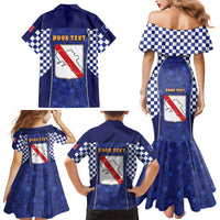 Personalized Italy Campania Family Matching Mermaid Dress and Hawaiian Shirt Pizza Foodie Pride - Wonder Print Shop