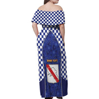 Personalized Italy Campania Family Matching Off Shoulder Maxi Dress and Hawaiian Shirt Pizza Foodie Pride - Wonder Print Shop