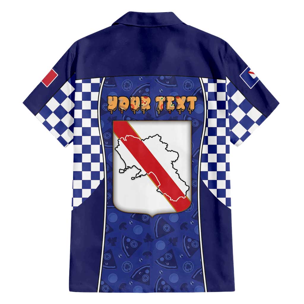 Personalized Italy Campania Family Matching Off Shoulder Short Dress and Hawaiian Shirt Pizza Foodie Pride - Wonder Print Shop