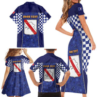 Personalized Italy Campania Family Matching Short Sleeve Bodycon Dress and Hawaiian Shirt Pizza Foodie Pride - Wonder Print Shop