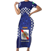 Personalized Italy Campania Family Matching Short Sleeve Bodycon Dress and Hawaiian Shirt Pizza Foodie Pride - Wonder Print Shop