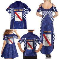 Personalized Italy Campania Family Matching Summer Maxi Dress and Hawaiian Shirt Pizza Foodie Pride - Wonder Print Shop
