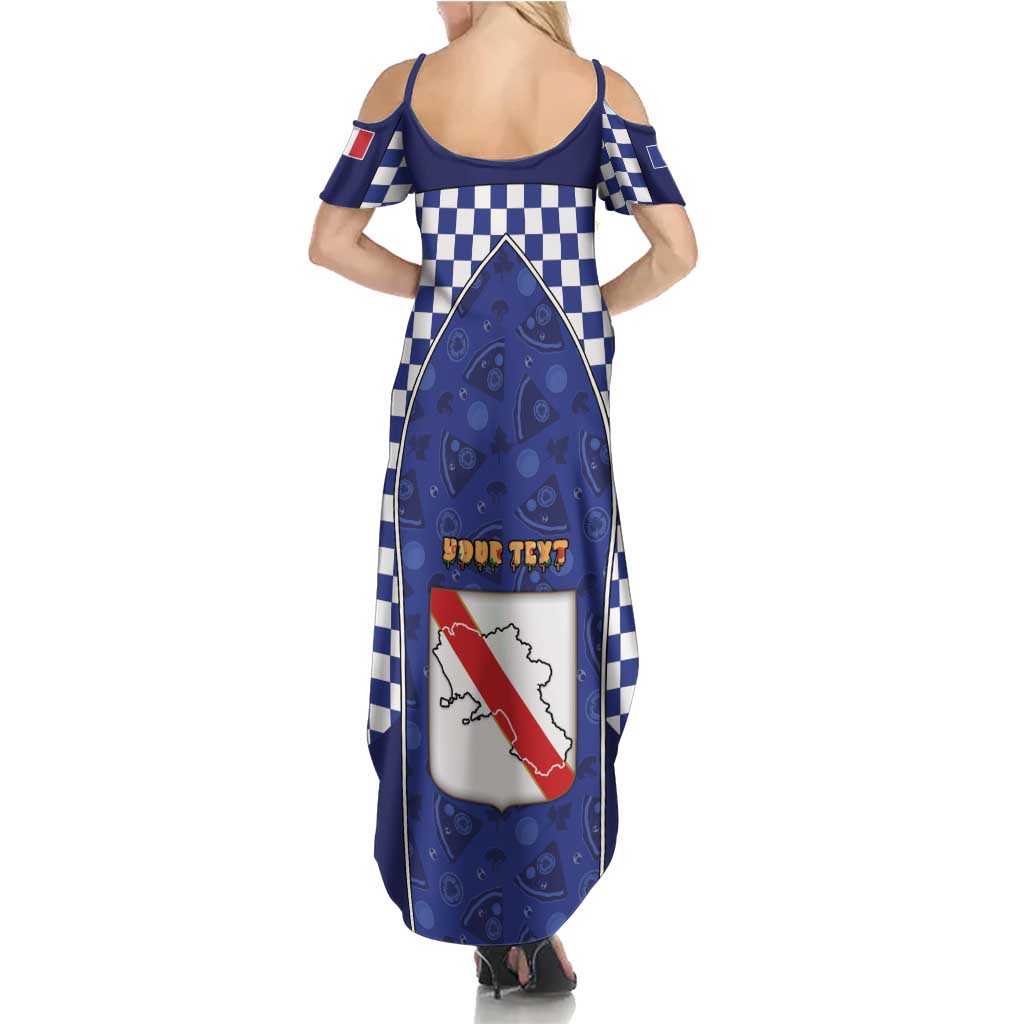 Personalized Italy Campania Family Matching Summer Maxi Dress and Hawaiian Shirt Pizza Foodie Pride - Wonder Print Shop
