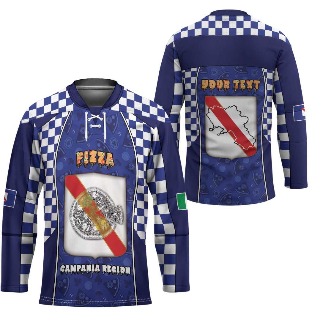 Personalized Italy Campania Hockey Jersey Pizza Foodie Pride - Wonder Print Shop