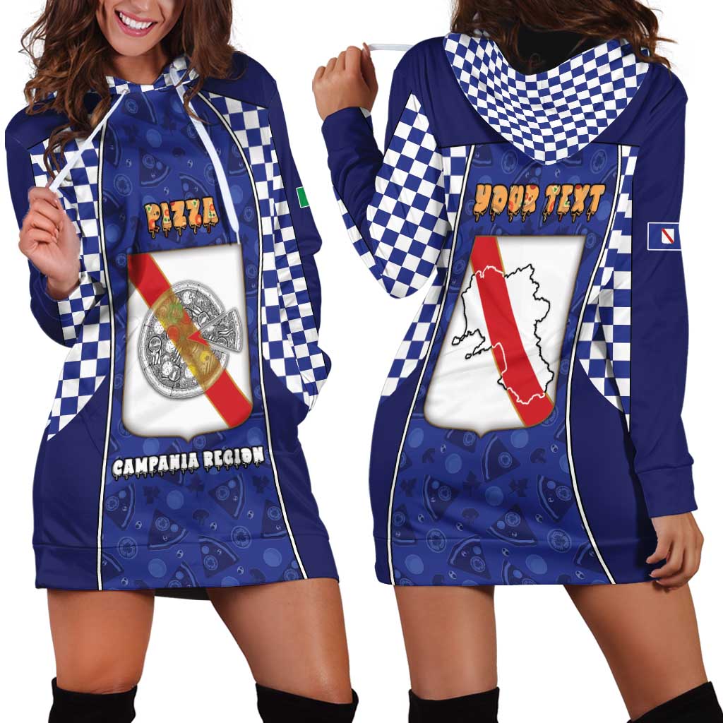 Personalized Italy Campania Hoodie Dress Pizza Foodie Pride - Wonder Print Shop