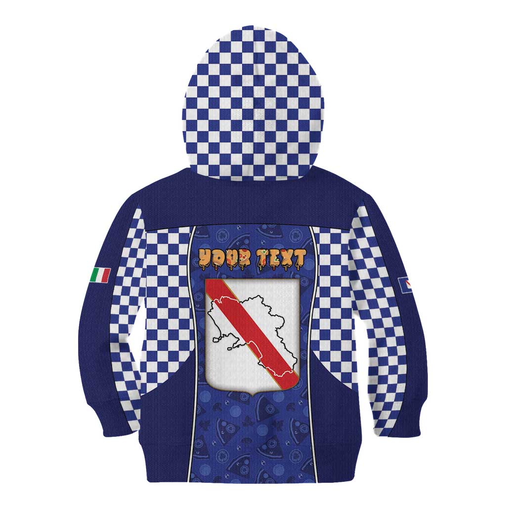 Personalized Italy Campania Kid Hoodie Pizza Foodie Pride - Wonder Print Shop